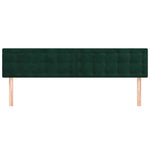 Sötétzöld bársony fejtámla 160 x 5 x 78/88 cm 3