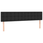 Fekete műbőr fejtámla 180 x 5 x 78/88 cm 2