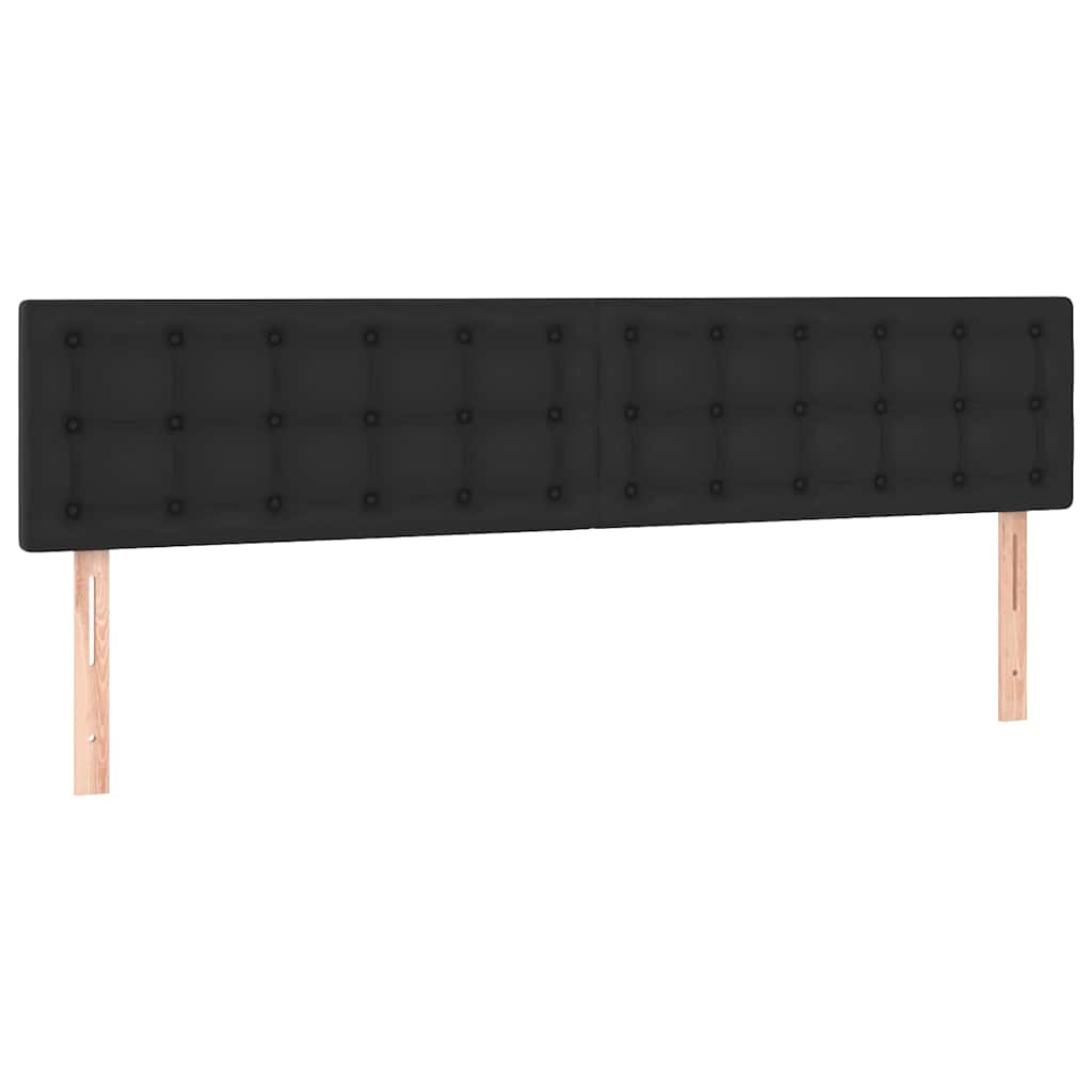 Fekete műbőr fejtámla 180 x 5 x 78/88 cm 2