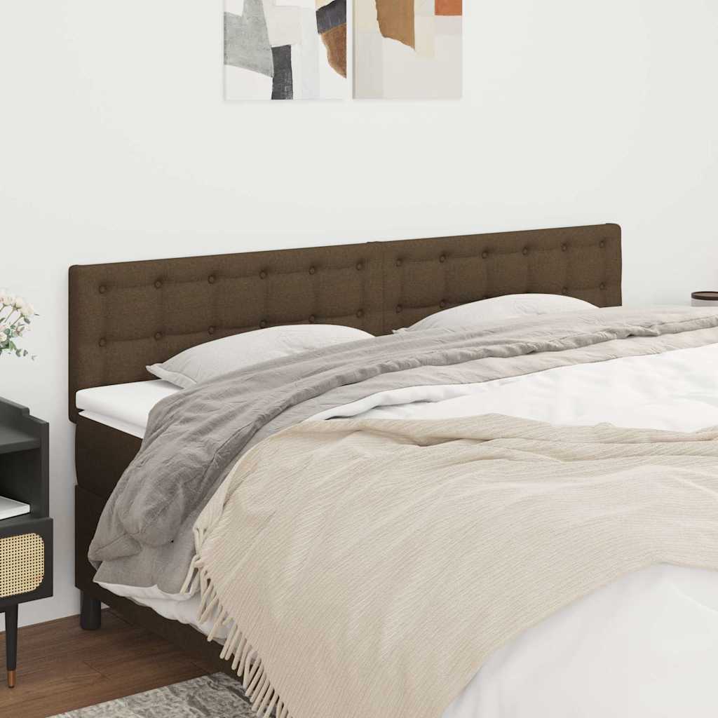 Sötétbarna szövet fejtámla 200 x 5 x 78/88 cm