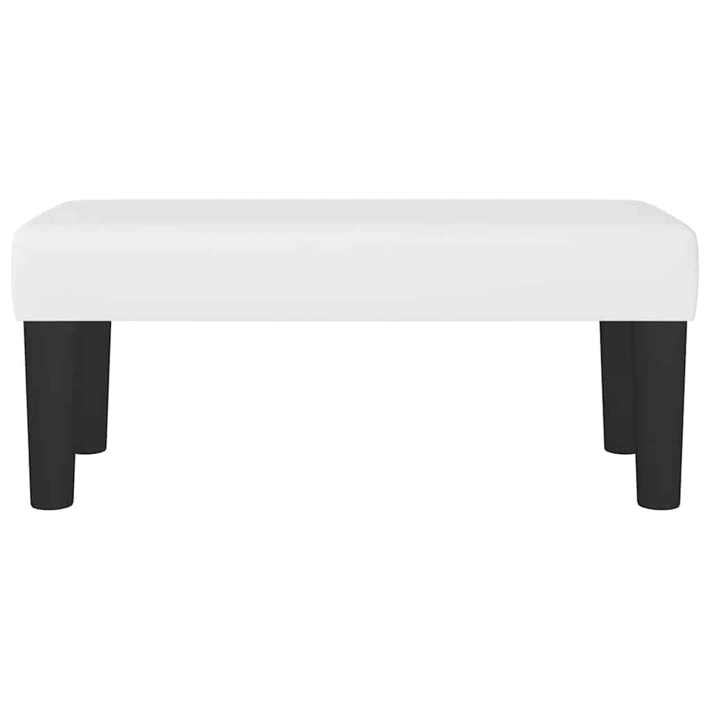 Fehér műbőr pad 70 x 30 x 30 cm 3