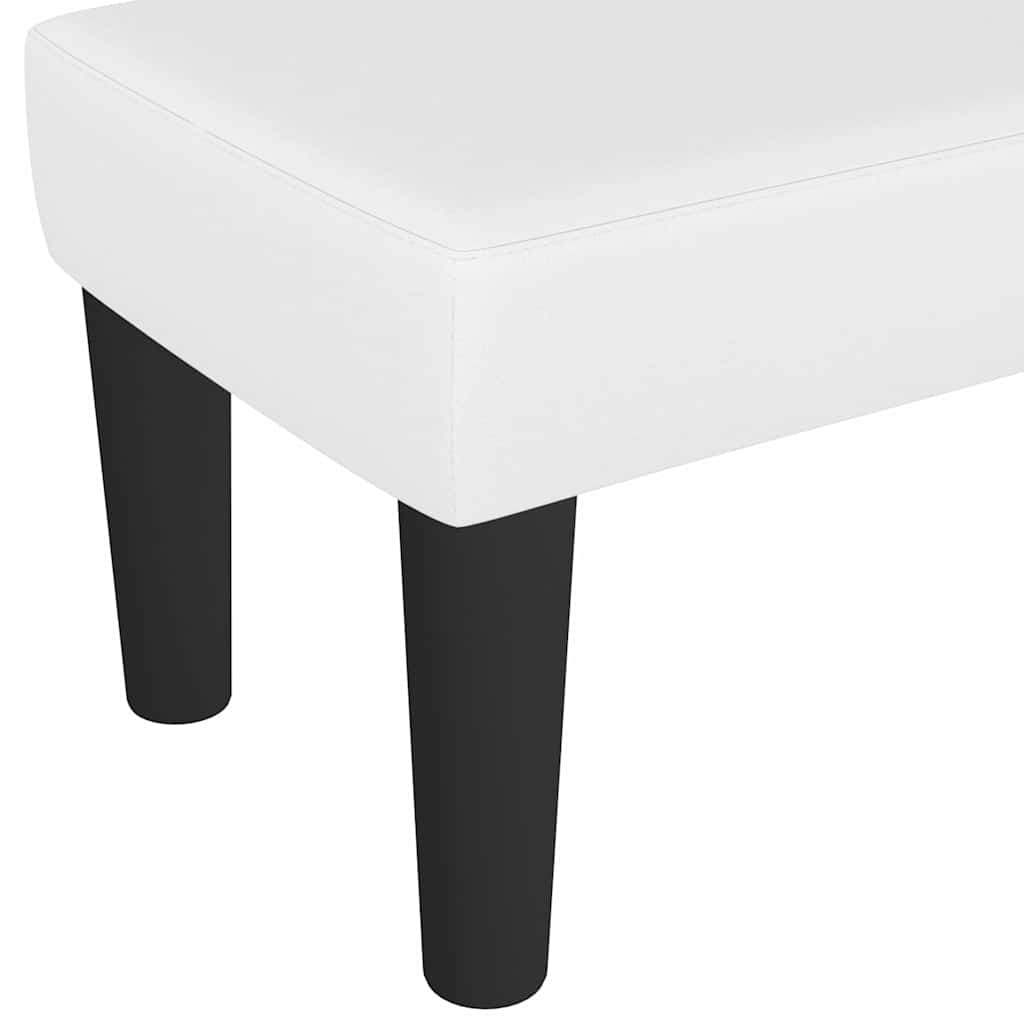 Fehér műbőr pad 70 x 30 x 30 cm 5