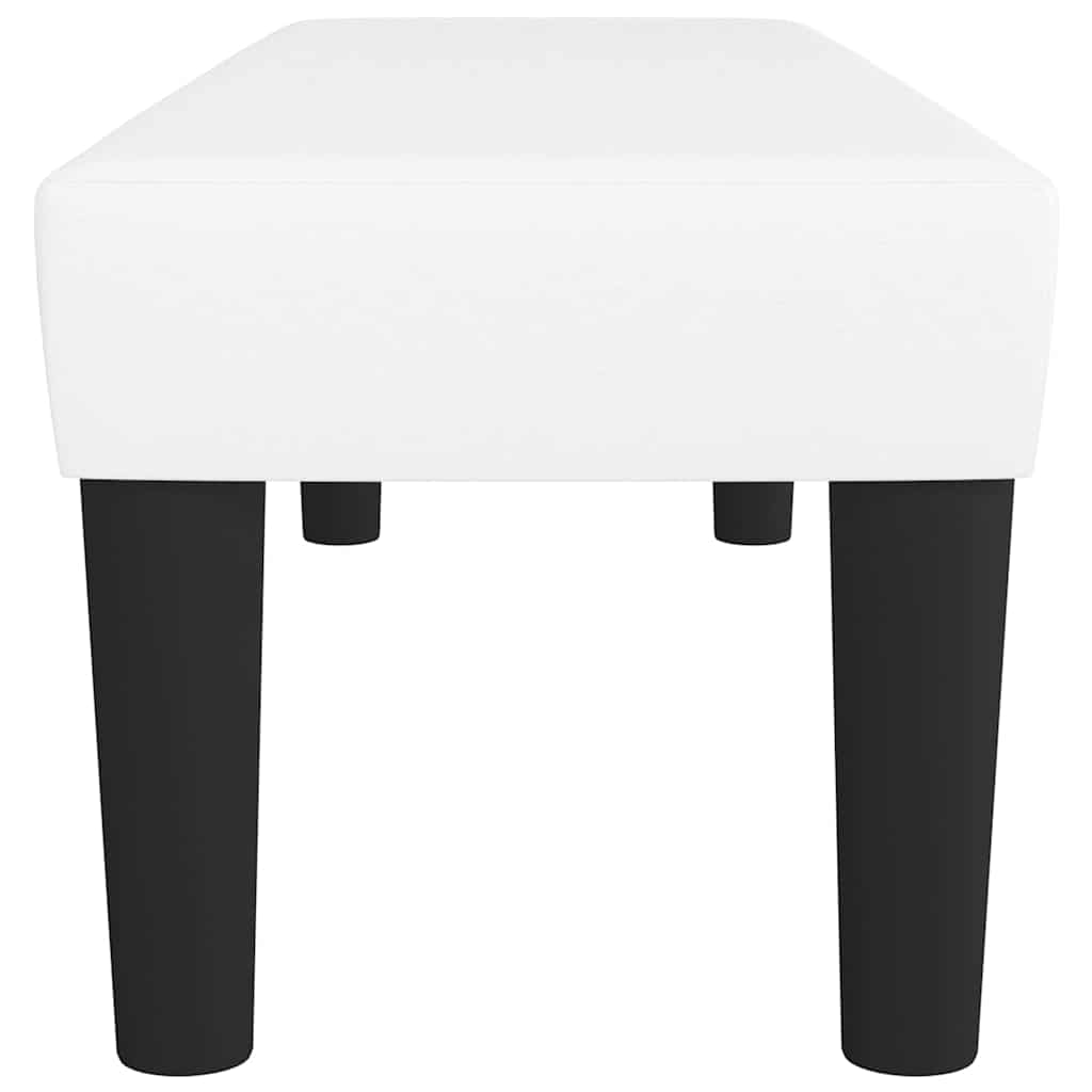 Fehér műbőr pad 100 x 30 x 30 cm 4
