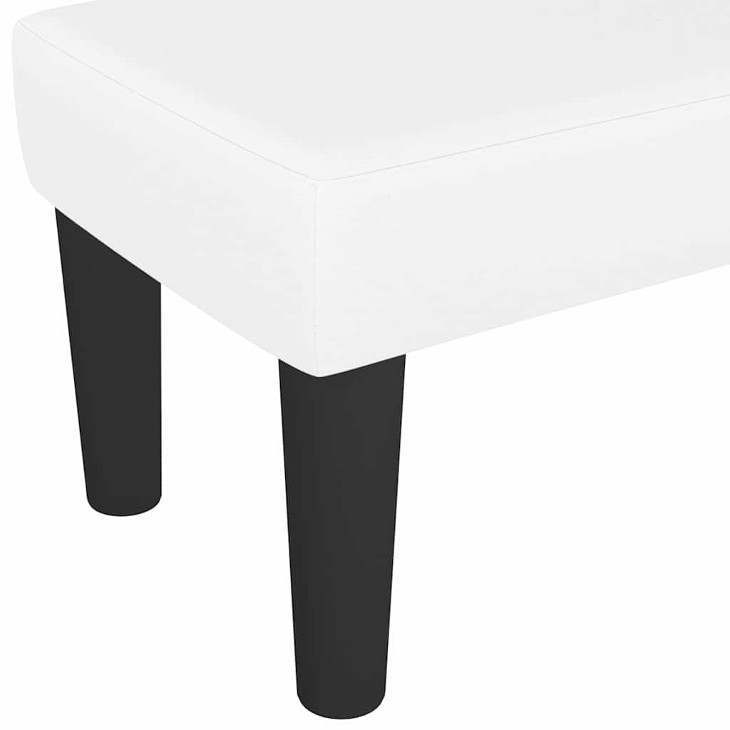 Fehér műbőr pad 100 x 30 x 30 cm 5
