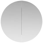 Fehér fürdőszobai szekrény kerek tükörrel/LED-del 40x40x17,5 cm 5