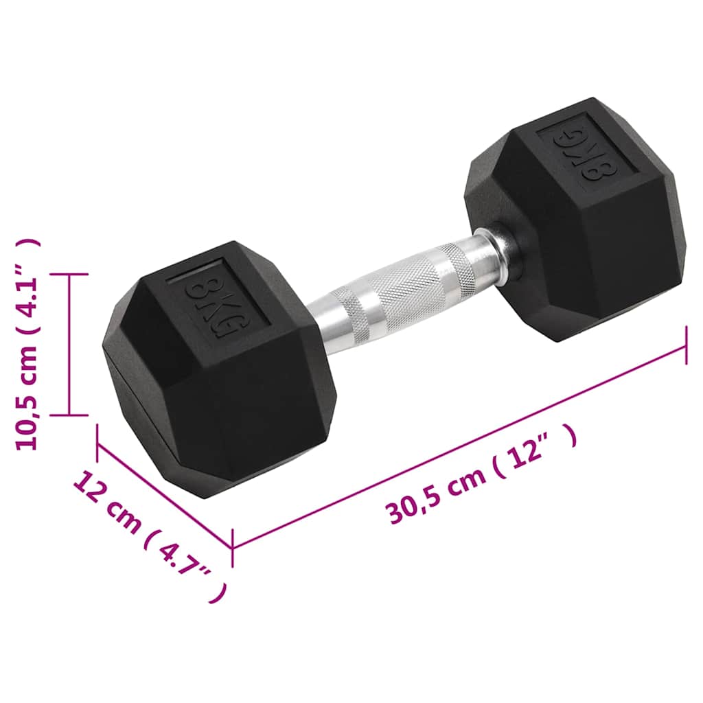2 db összesen öntöttvas egykezes súlyzó 8 kg 8