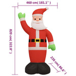 Felfújható Mikulás LED-ekkel 820 cm 12