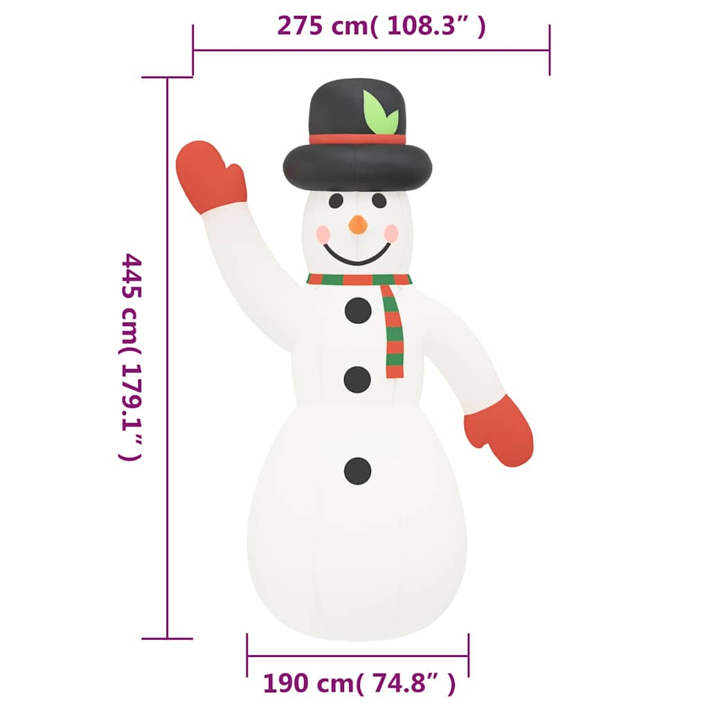 Felfújható hóember LED-ekkel 455 cm 12