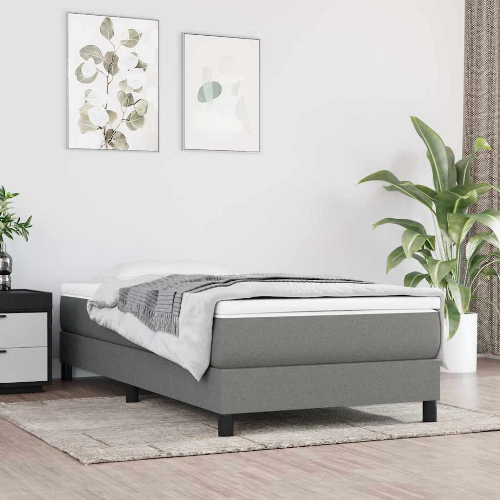 Sötétszürke szövet zsebrugós ágymatrac közepes keménységű 80 x 200 x 20 cm