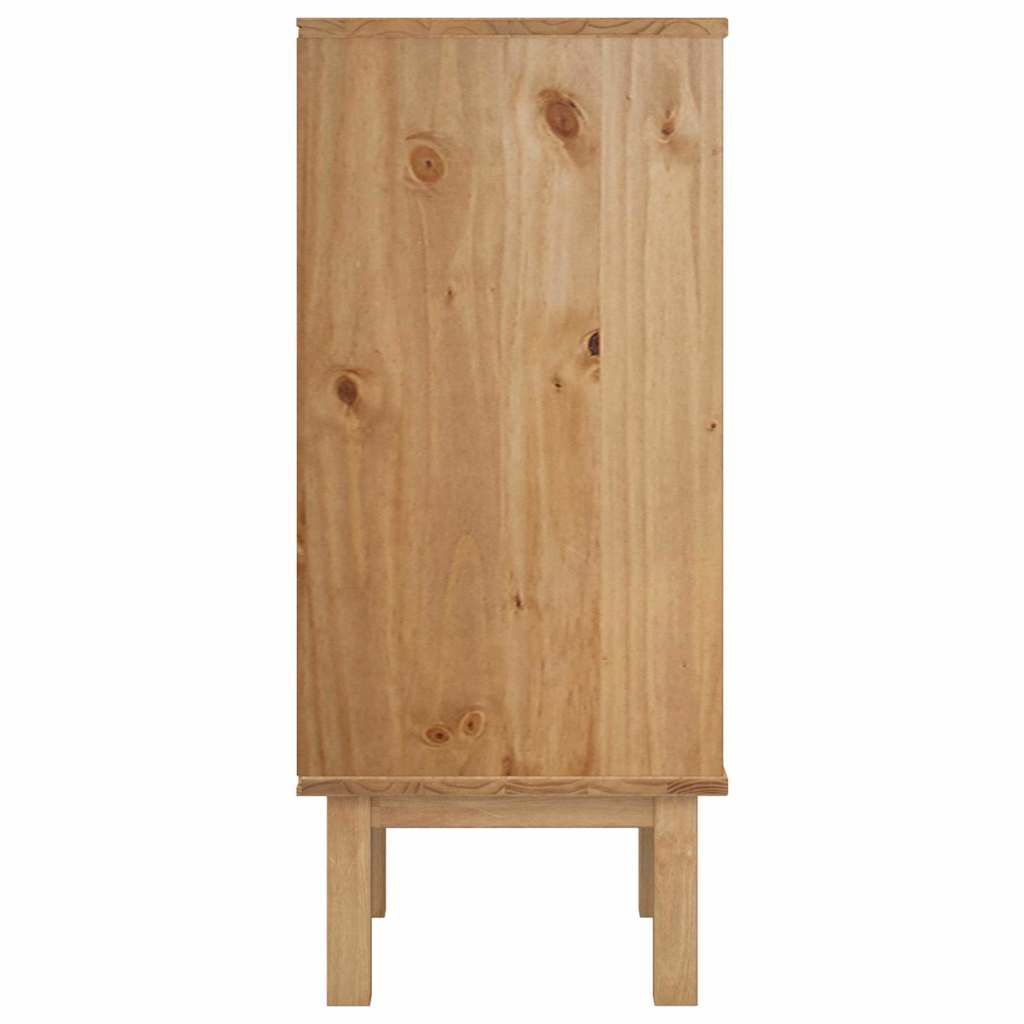 OTTA barna és fehér tömör fenyőfa fiókos szekrény 45x39x90 cm 5