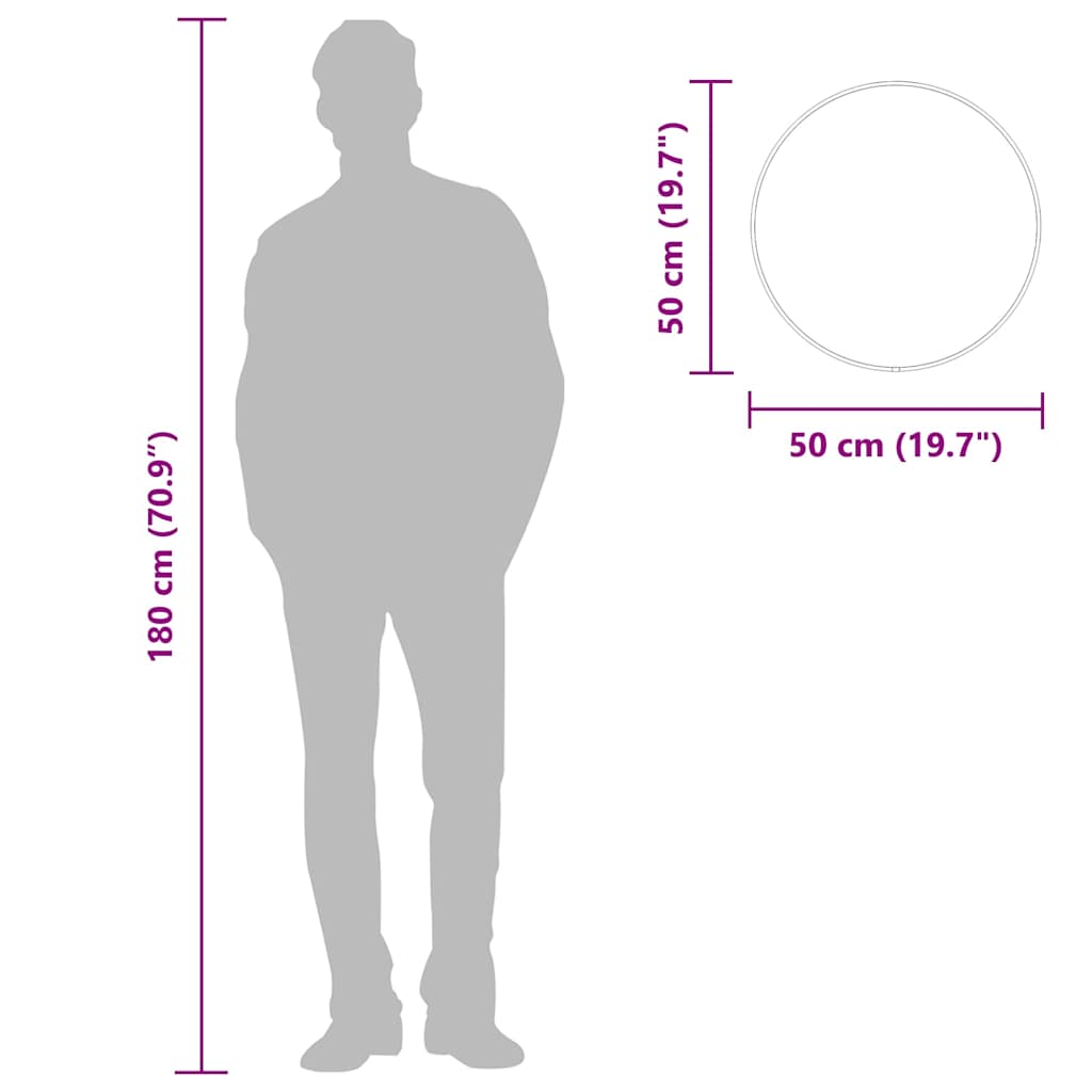 Arany falitükör Ø 50 cm Kerek 7