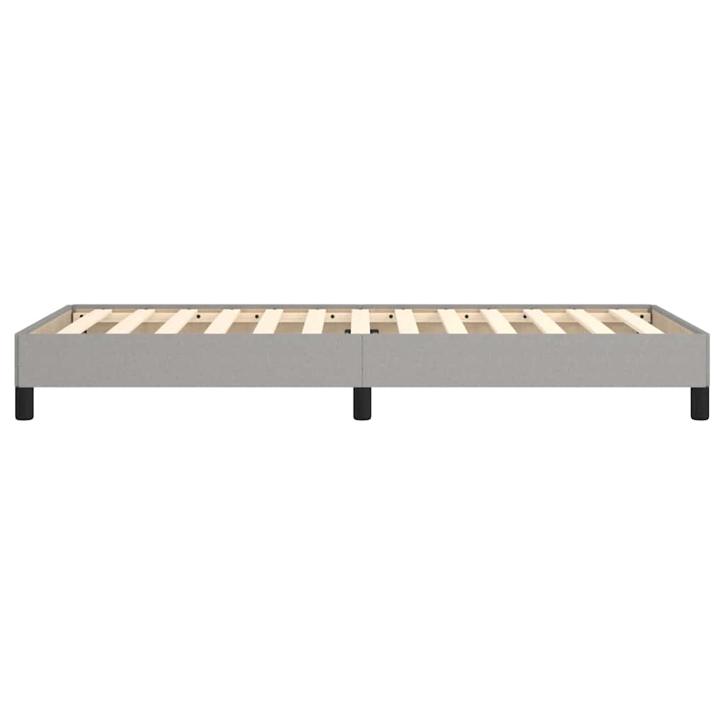 Világosszürke szövet ágykeret matrac nélkül 100x200 cm 6