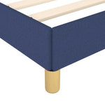 Kék szövet ágykeret matrac nélkül 140 x 190 cm 7