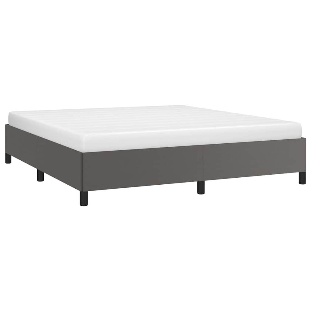 Szürke műbőr ágykeret 160x200 cm 3