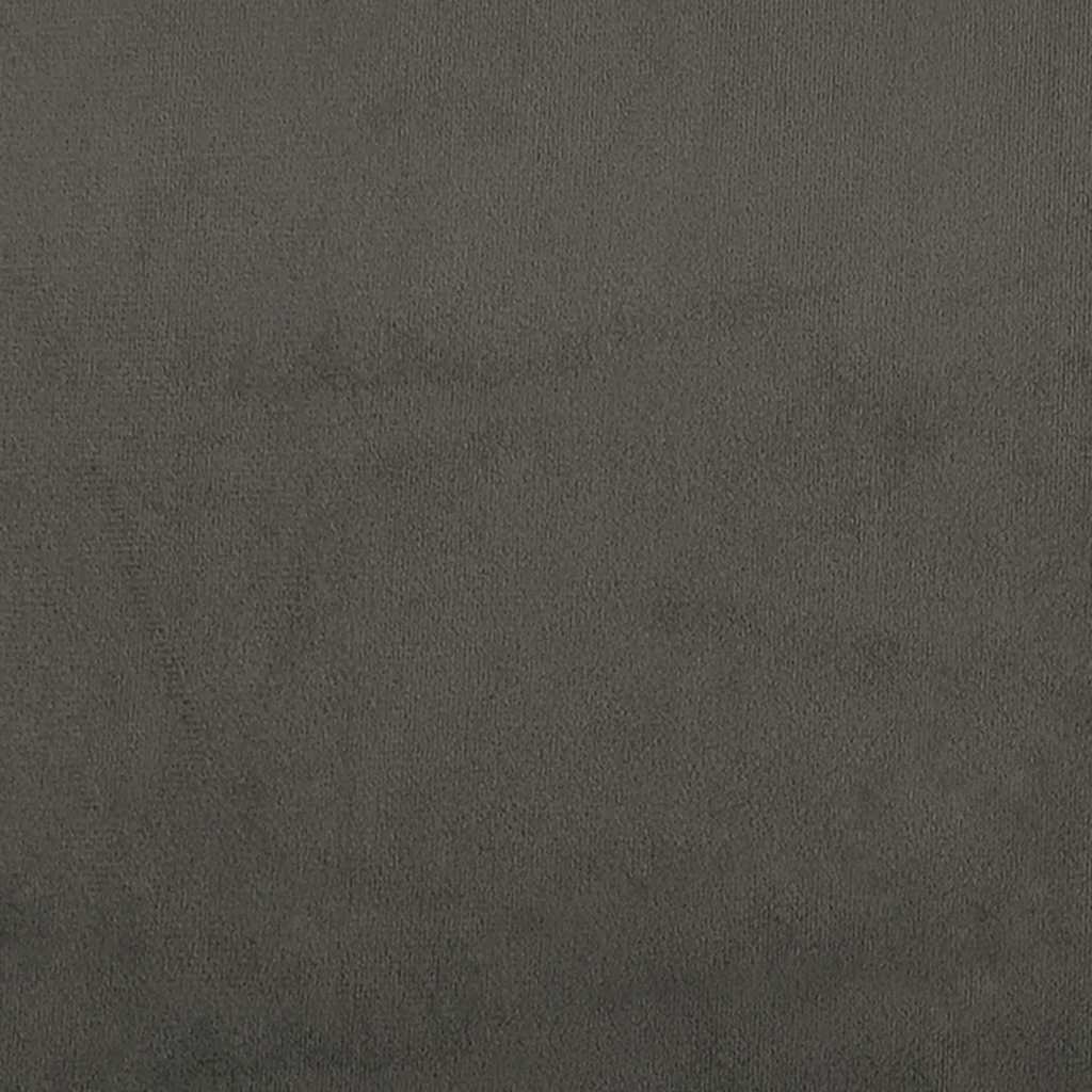 Sötétszürke bársony ágykeret matrac nélkül 200 x 200 cm 8