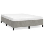 Világosszürke bársony ágykeret matrac nélkül 152 x 203 cm queen size méret 2