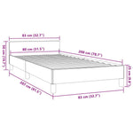 Krémszínű szövet ágykeret fejtámlával matrac nélkül 80 x 200 cm 9