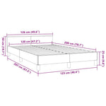 Tópszínű szövet ágykeret matrac nélkül 120x200 cm 9