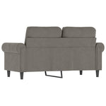 Kétszemélyes világosszürke bársony kanapé 120 cm 5