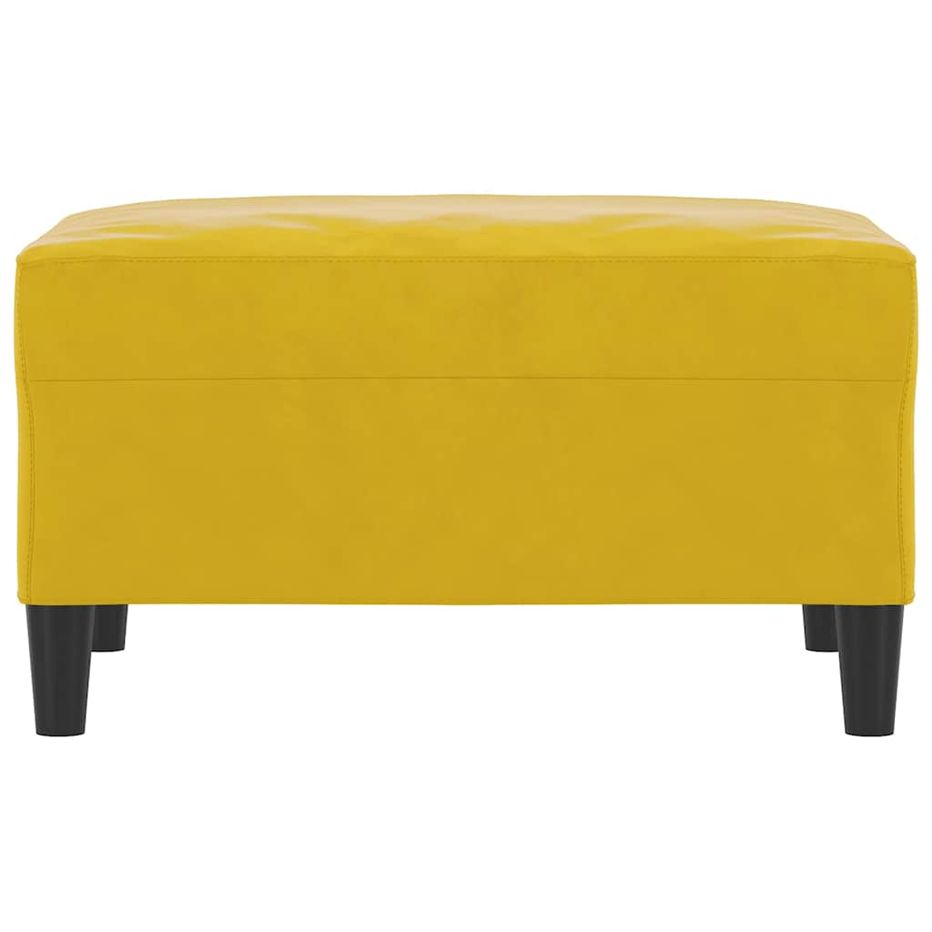 Sárga bársony lábzsámoly 70x55x41 cm 3