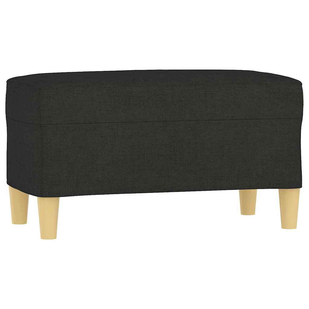Fekete szövet pad 70 x 35 x 41 cm 2