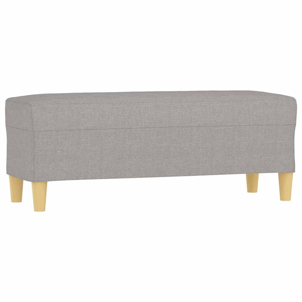 Világosszürke szövet pad 100 x 35 x 41 cm 2