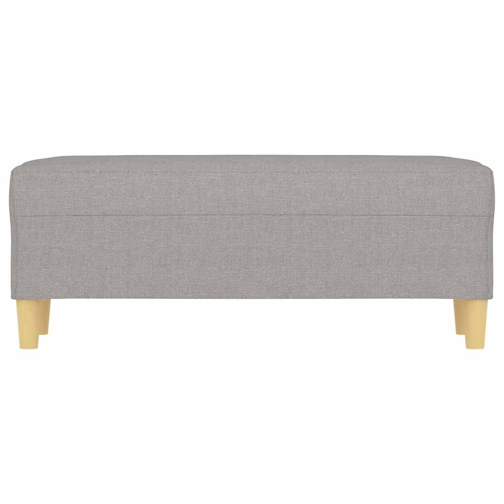 Világosszürke szövet pad 100 x 35 x 41 cm 3