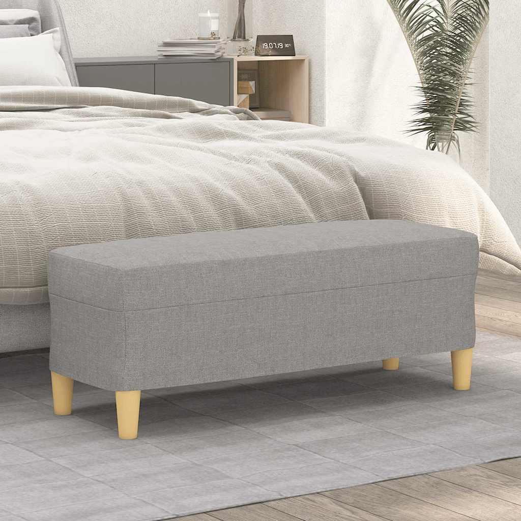 Világosszürke szövet pad 100 x 35 x 41 cm