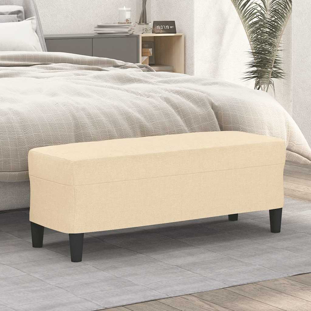 Krémszínű szövet pad 100 x 35 x 41 cm