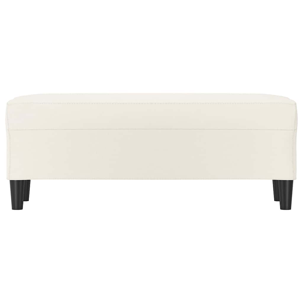 Krémszínű műbőr pad 100 x 35 x 41 cm 3