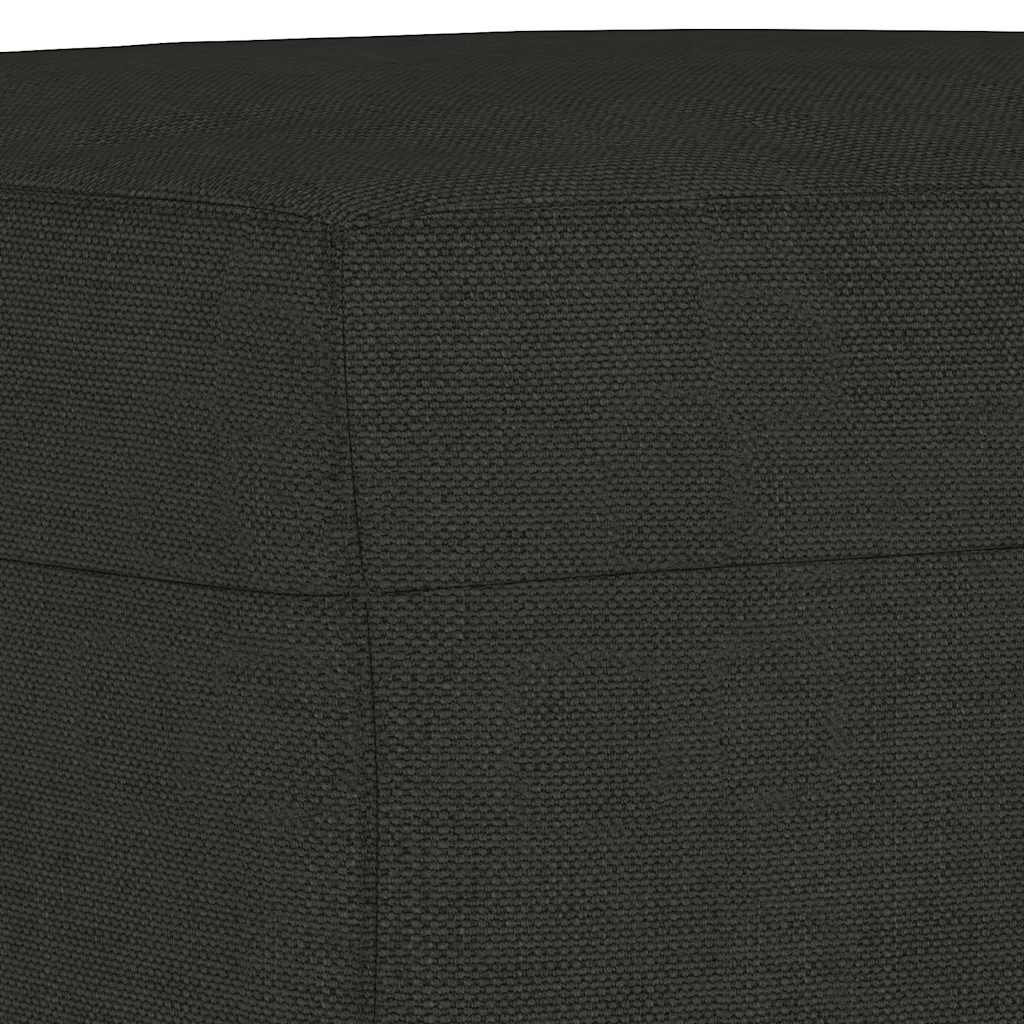 Fekete szövet pad 70 x 35 x 41 cm 5