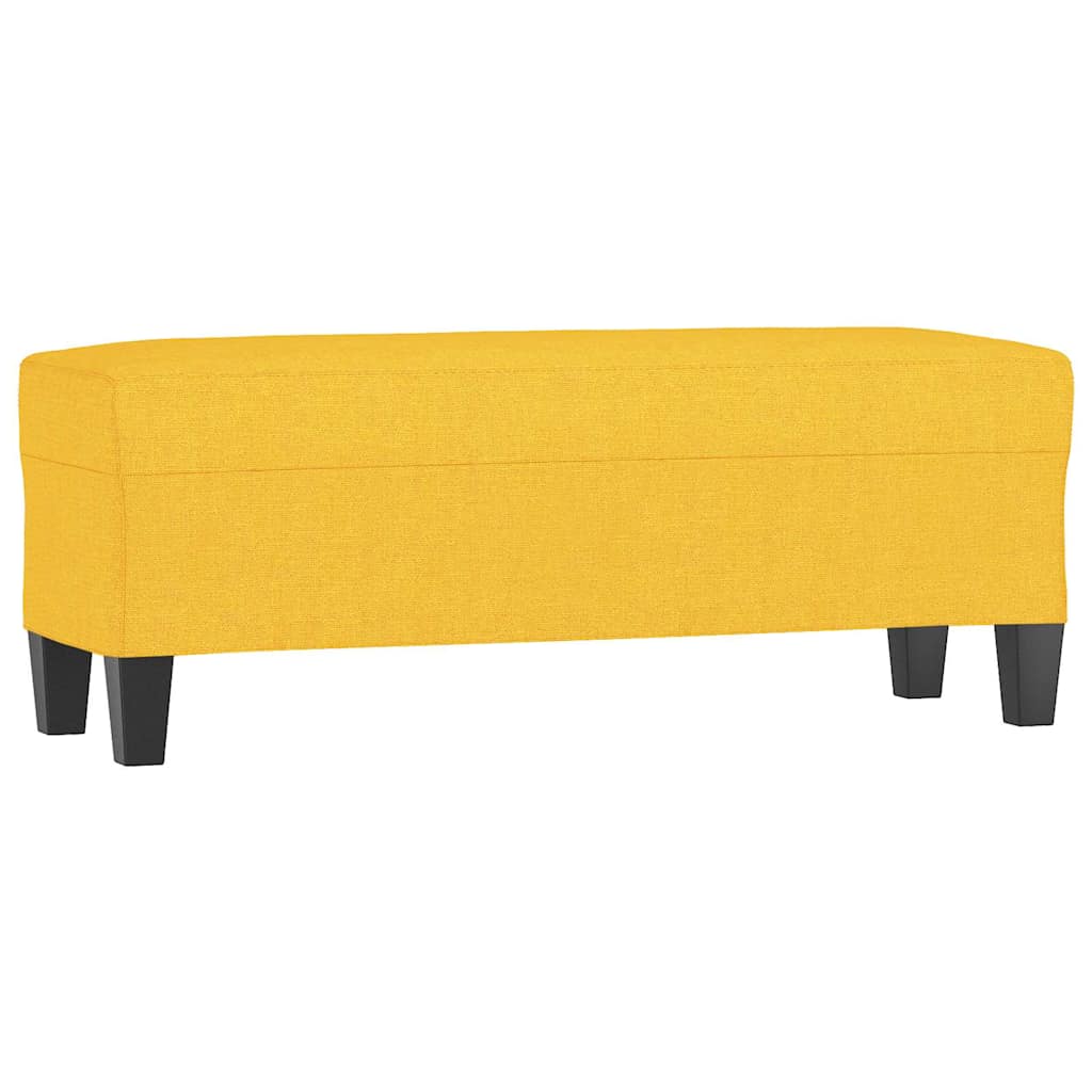 Világossárga szövet pad 100 x 35 x 41 cm 2