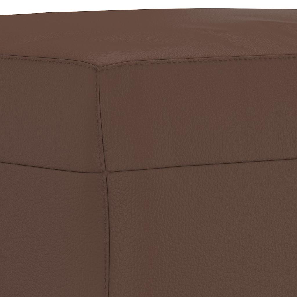 Barna műbőr pad 100 x 35 x 41 cm 5