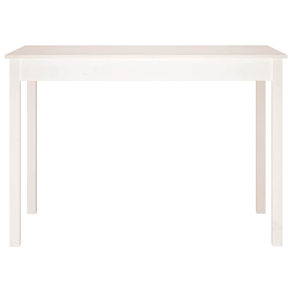 Fehér tömör fenyőfa ebédlőasztal 110 x 55 x 75 cm 3