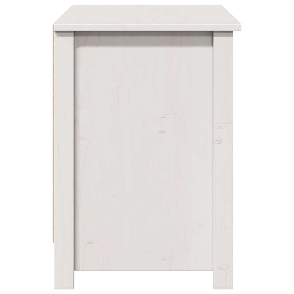 Fehér tömör fenyőfa TV-szekrény 103 x 36,5 x 52 cm 6