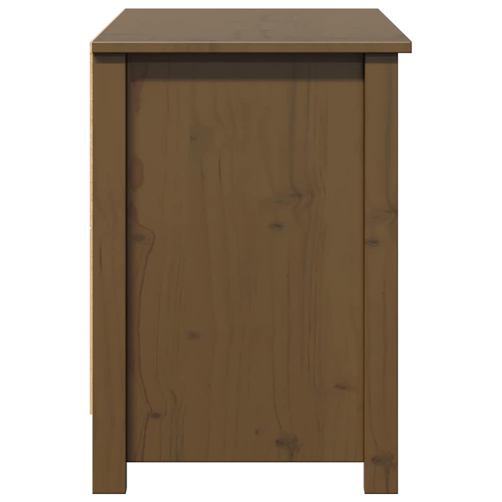 Mézbarna tömör fenyőfa TV-szekrény 103 x 36,5 x 52 cm 6