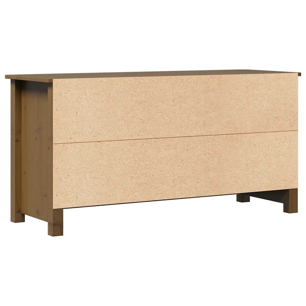Mézbarna tömör fenyőfa TV-szekrény 103 x 36,5 x 52 cm 7