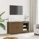 Mézbarna tömör fenyőfa TV-szekrény 103 x 36,5 x 52 cm