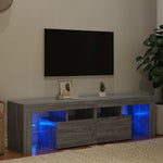 Szürke sonoma színű TV-szekrény LED-világítással 140x36,5x40 cm 3