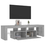 Szürke sonoma színű TV-szekrény LED-világítással 140x36,5x40 cm 4