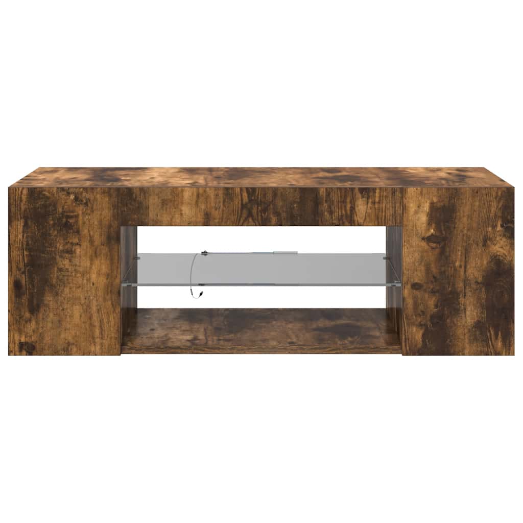 Füstös tölgy színű LED-es TV-szekrény 90 x 39 x 30 cm 4