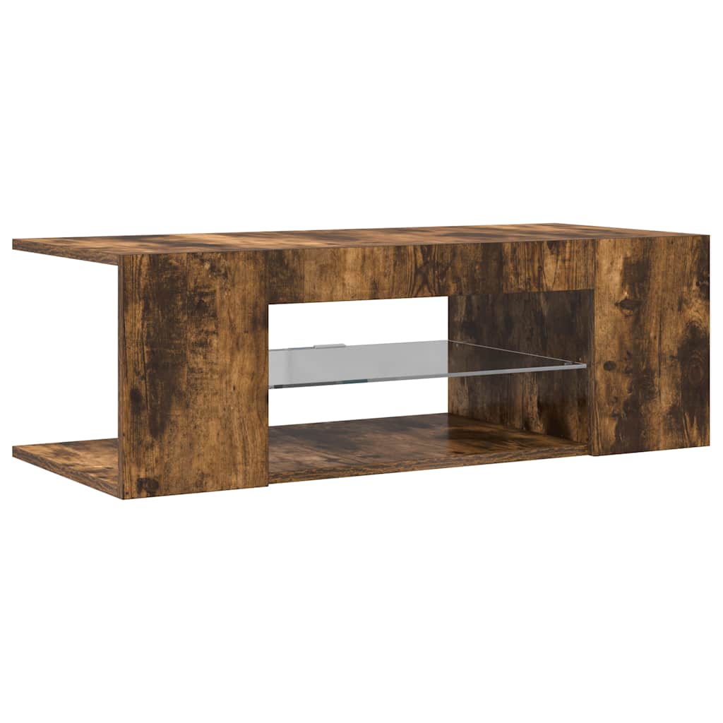 Füstös tölgy színű LED-es TV-szekrény 90 x 39 x 30 cm 5