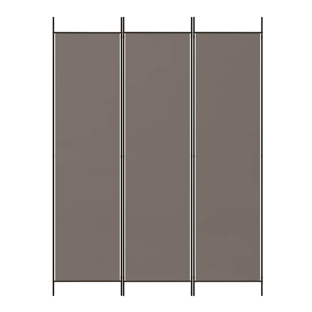 3 paneles antracitszürke szövet térelválasztó 150 x 200 cm 3