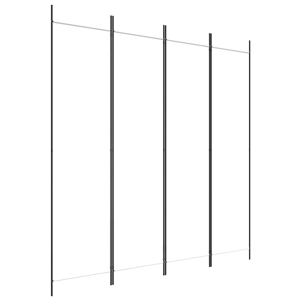 4 paneles fehér szövet térelválasztó 200 x 200 cm 2