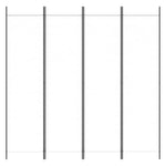 4 paneles fehér szövet térelválasztó 200 x 200 cm 3