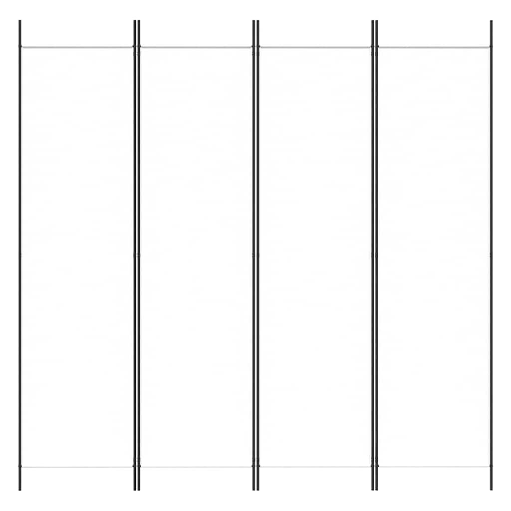 4 paneles fehér szövet térelválasztó 200 x 200 cm 3