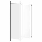 4 paneles fehér szövet térelválasztó 200 x 200 cm 5