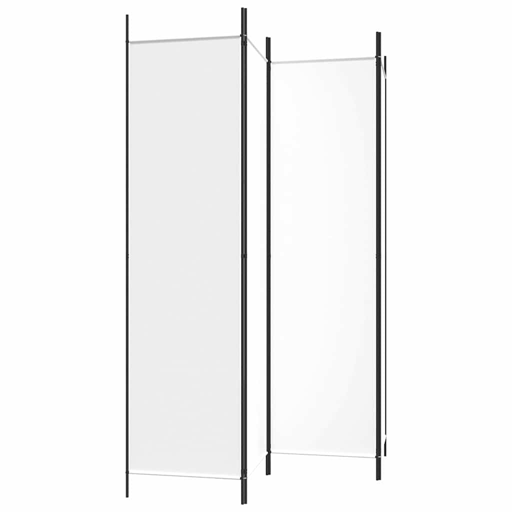 4 paneles fehér szövet térelválasztó 200 x 200 cm 5