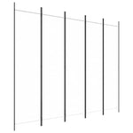 Fehér 5 paneles paraván 250x200 cm szövet 2