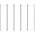 Fehér 5 paneles paraván 250x200 cm szövet 3